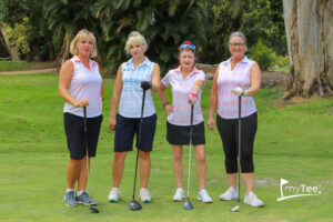 4 women golfers