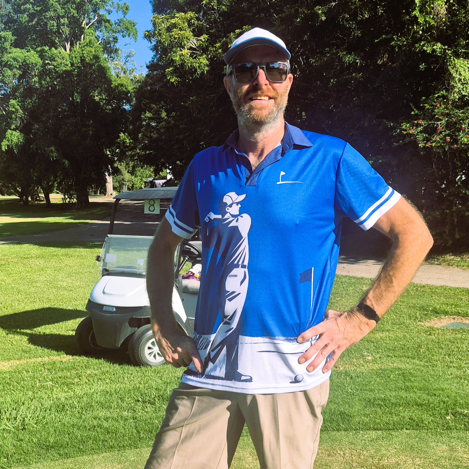 Blue Golfer Front